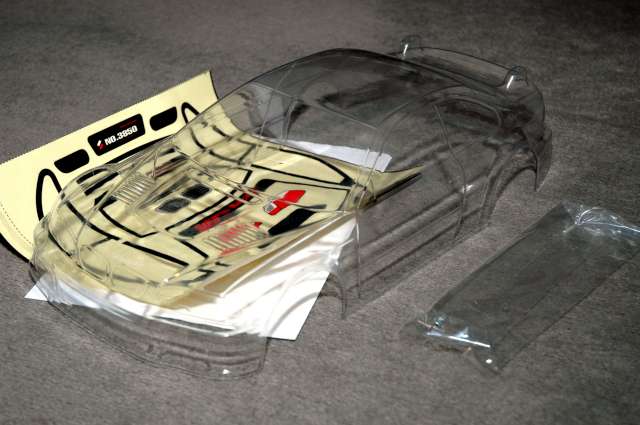 clear unpainted BMW M3 GTR E46 bodyshell to suit 200mm touring car